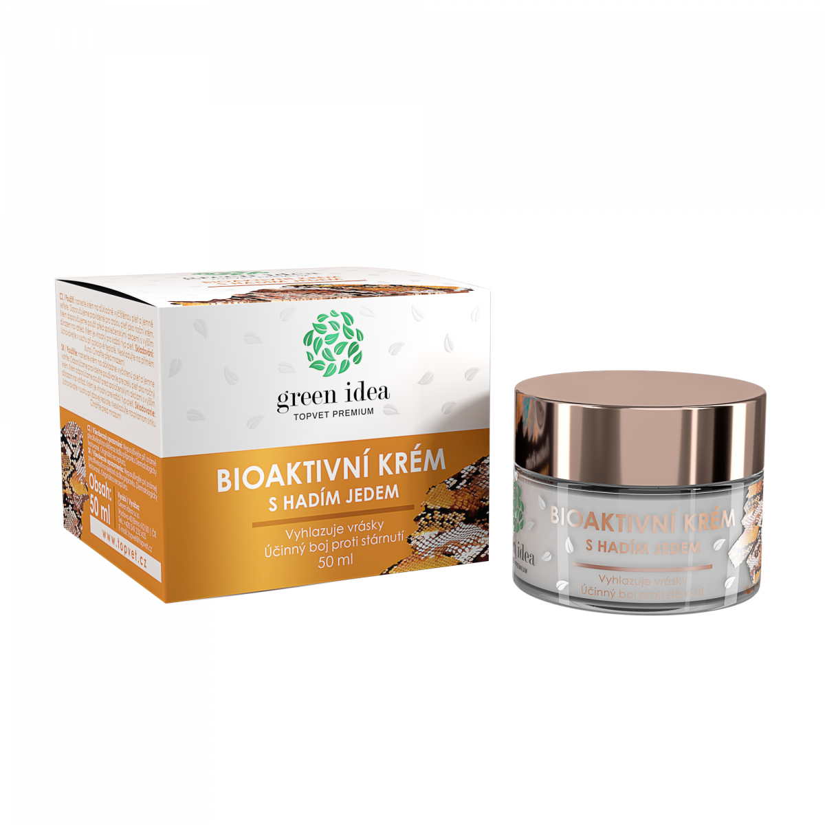 ráncfeltöltő arckrém kígyóméreggel, hyaluronnal, gyógynövényekkel