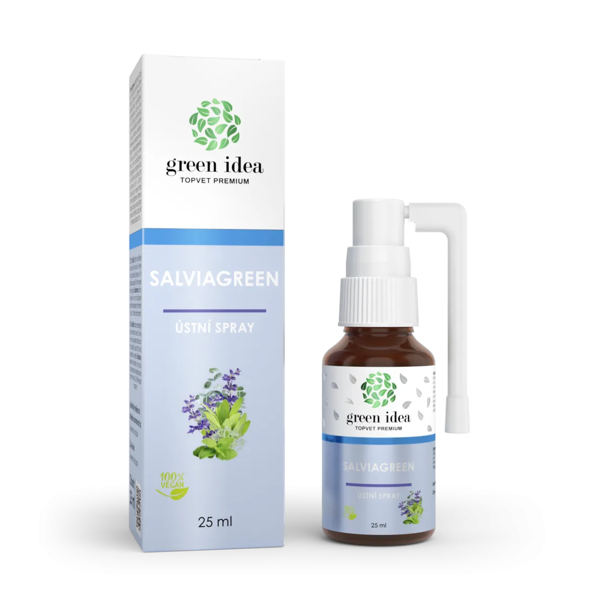 SALVIAGREEN natúr szájspray torokfájás ellen, megfázásnál
