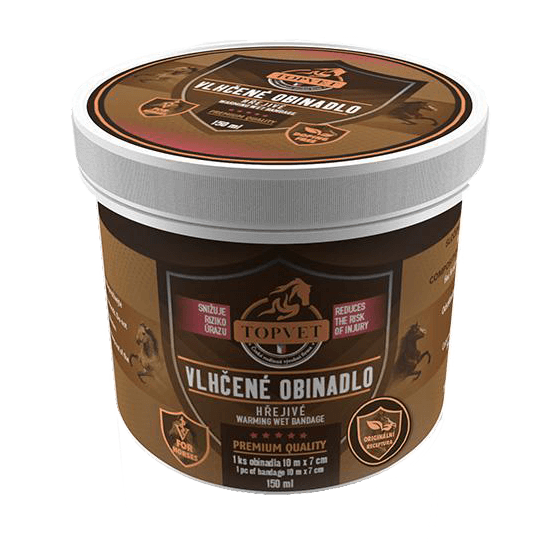 Nedvesített kötszer lovaknak melegítő