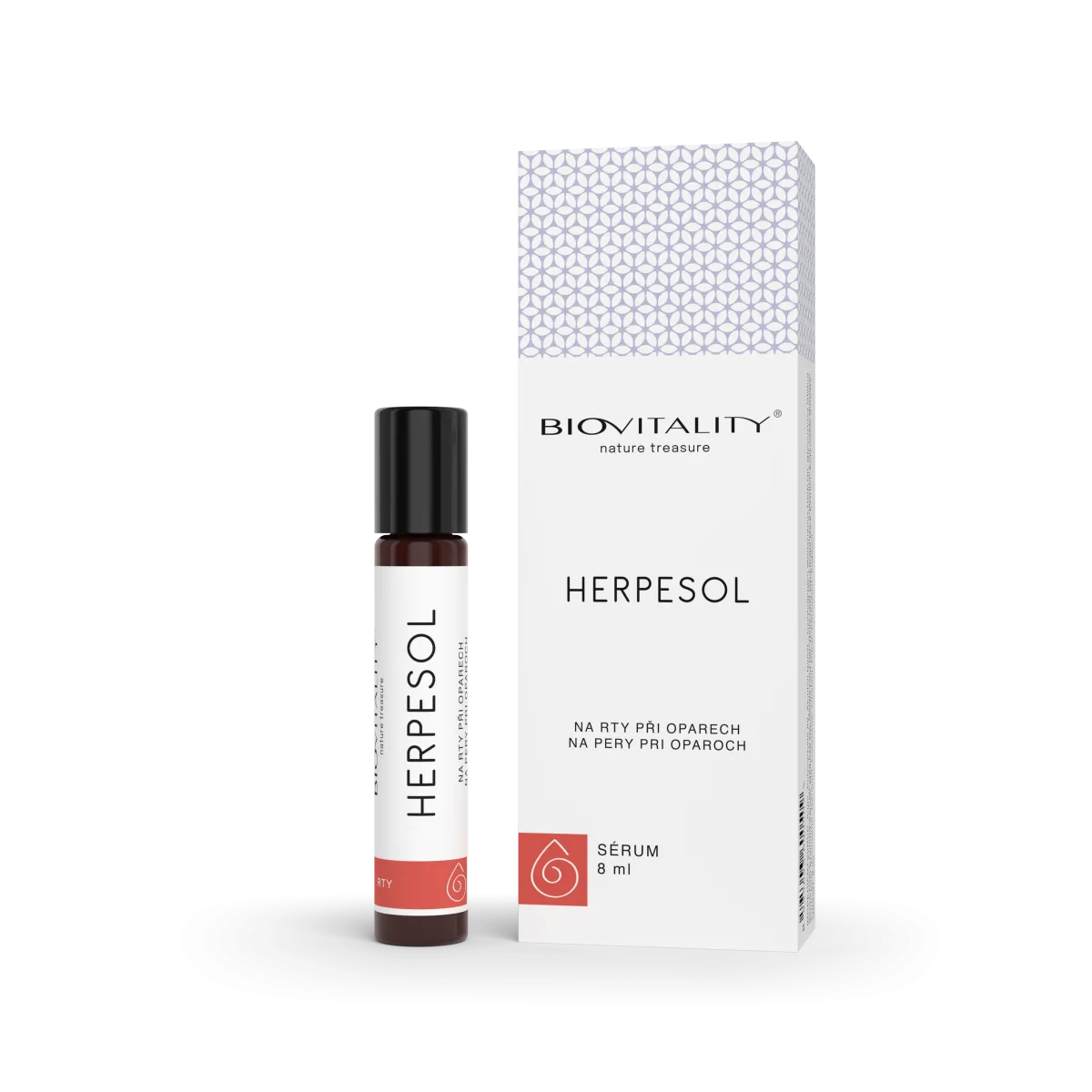 HERPESOL  8 gyógynövényes natúr ajakápoló roll-on